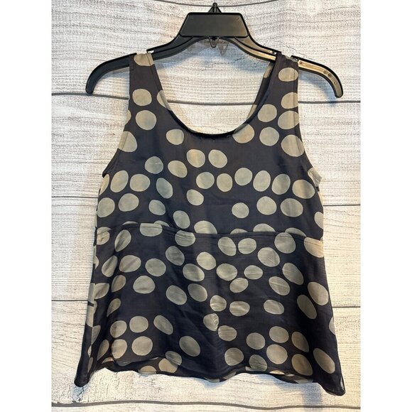 Madame À Paris Polka Dot Silk Tank Top Size 38/US 6 - Picture 3 of 4